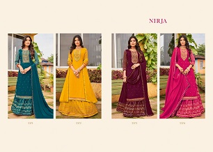 Rangoon Nirja Top Bottom Dupatta Wholesale Catalog, Buy Full Catalog of Rangoon Nirja Top Bottom Dupatta At Wholesale Price