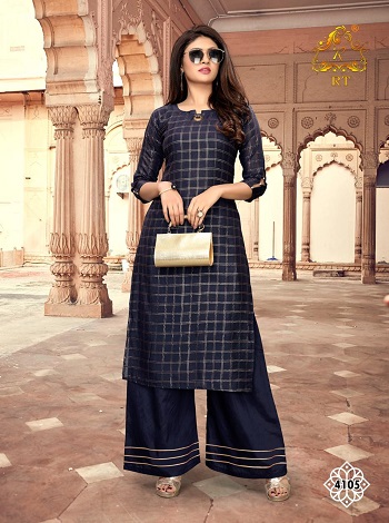 Rijiya Trends RT Launches New Kurti With Plazzo Catalogue RT Glossy. Rijiya Trends RT Glossy Soft Chanderi Kurti Top With Soft Chanderi Plazzo. Rijiya Trends RT Glossy Catalog With Chanderi Top With Inner and Chanderi Bottom Wholesale Catalogue. Buy Rijiya Trends Rt Glossy 6 Pairs Catalogue at wholesale rate Online For Business. Order Rijiya Trends RT Glossy Kurtis From Surat, Ahmedabad, Vadodara Textile Market In Bulk Rate Online 