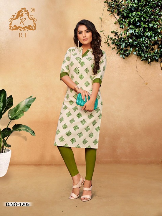 Rijiya Trends (RT) Presents New Kurtis Catalogue Casual. Buy Premium Quality Cotton Flex Print Kurtis From Surat Kurti Manufacturer,Dealer And Wholesaler At Lowest Wholesale Price Online. Buy RT Casual Kurtis 8 Design Bunch In Bulk Rate. Order Highest Selling Cotton Print Kurtis Catalogue Online In Wholesale For Business 