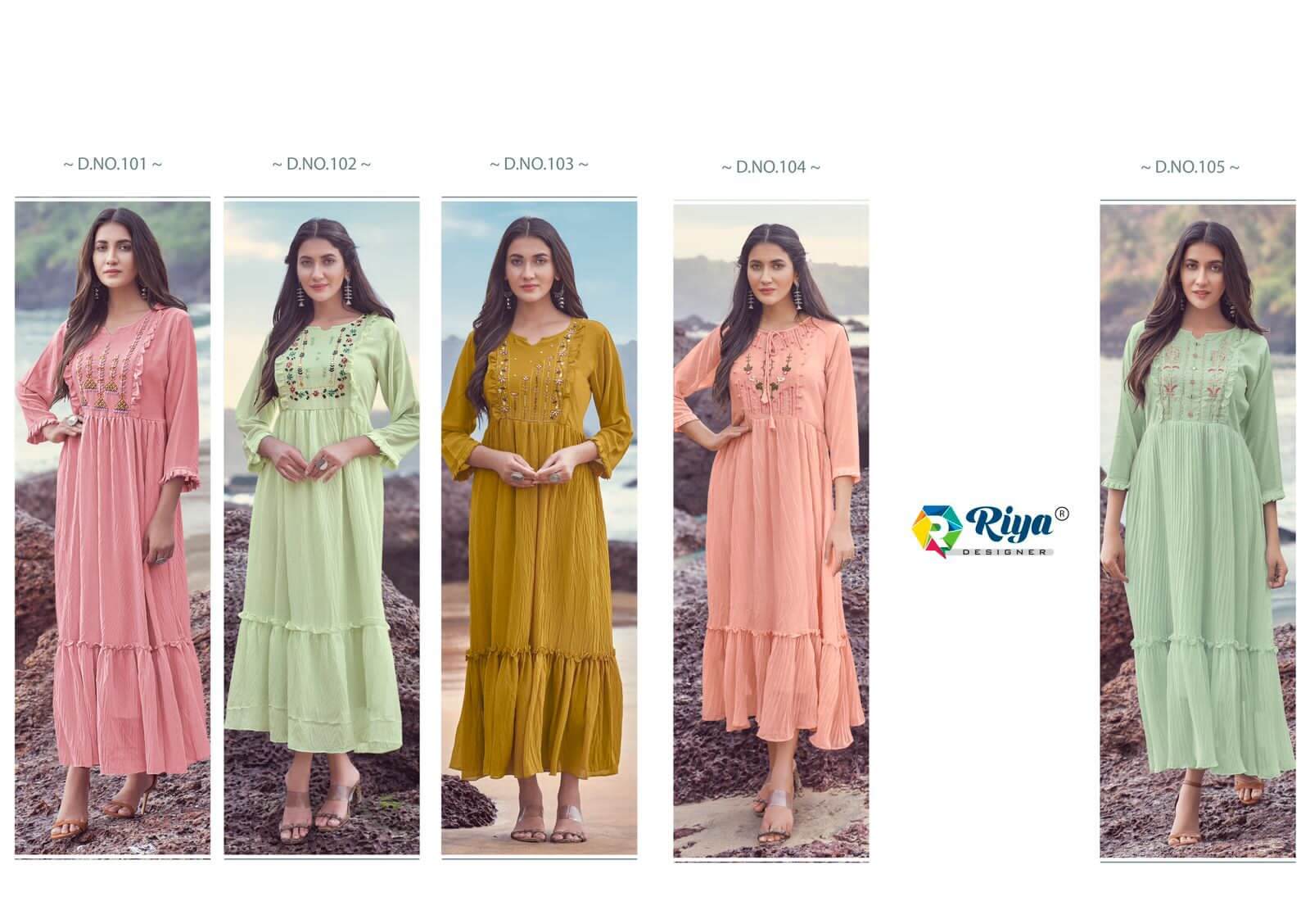 Riya Designer Artery Georgette Kurtis Wholesale Catalog, Buy Full Catalog of Riya Designer Artery Georgette Kurtis At Wholesale Price