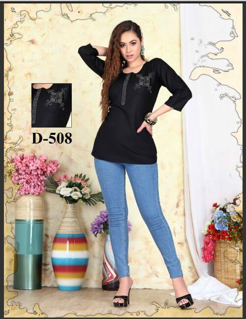 Riyaa Aloka Stylish Short Top Catalog In Wholesale Price. Purchase Full Catalog of Riyaa Aloka In Wholesale Price Online