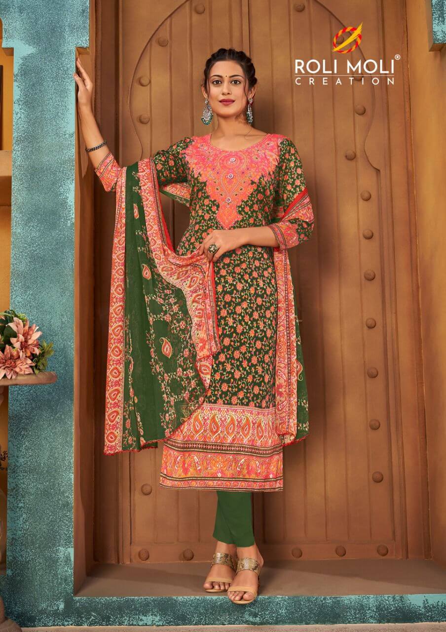 Roli Moli Zaara Cotton Dress Material Catalog In Wholesale Price. Purchase Full Catalog of Roli Moli Zaara In Wholesale Price Online