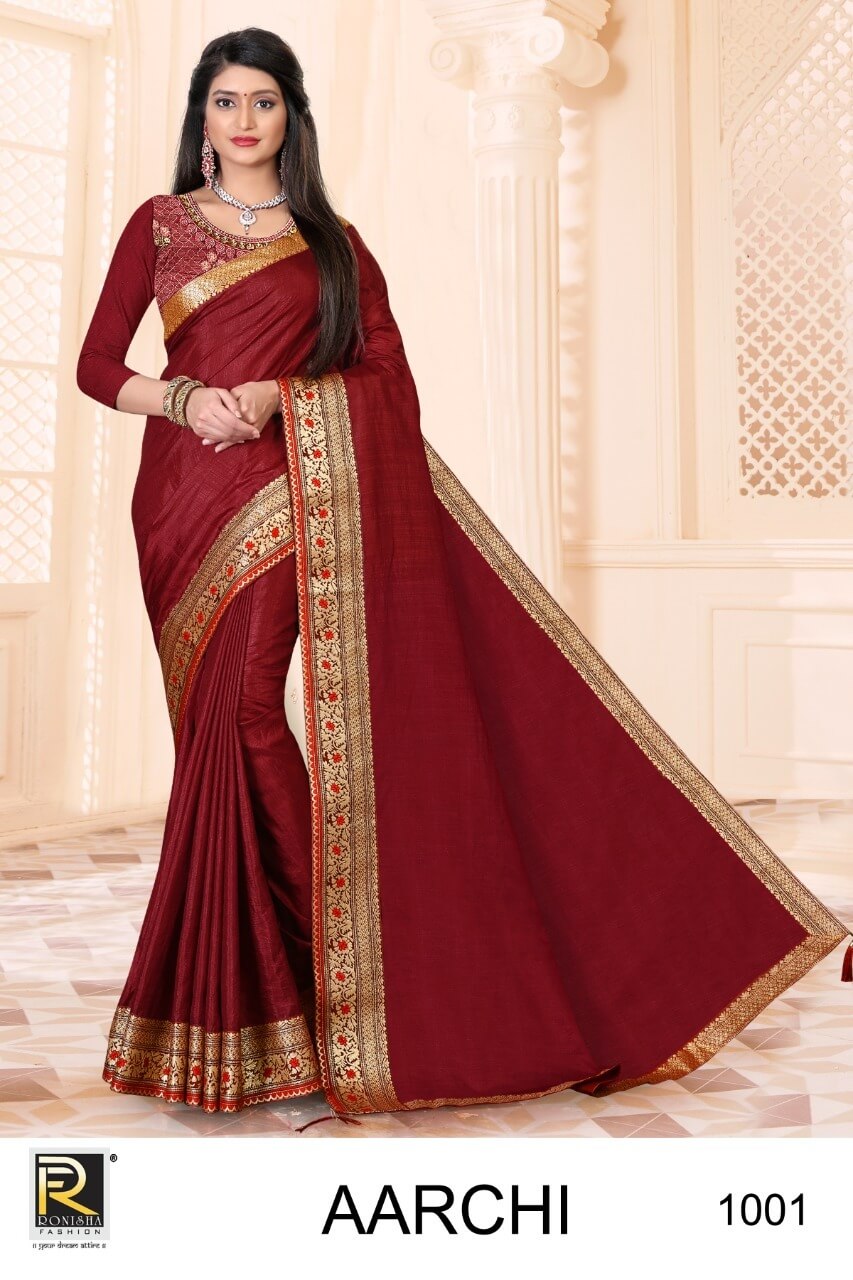 Ronisa Aarchi Silk Sarees Catalog In Wholesale Price. Purchse full Catalog In Wholesale Price Online