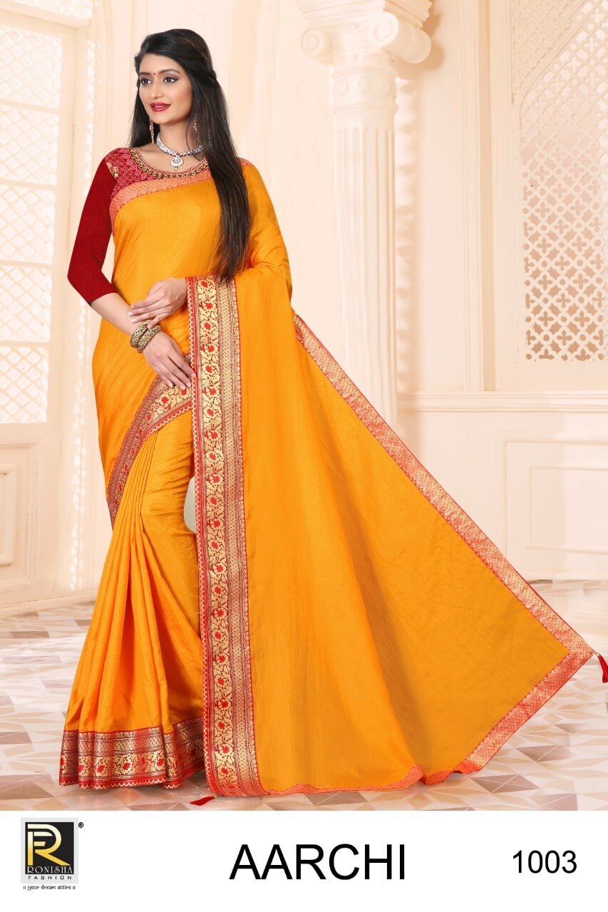 Ronisa Aarchi Silk Sarees Catalog In Wholesale Price. Purchse full Catalog In Wholesale Price Online