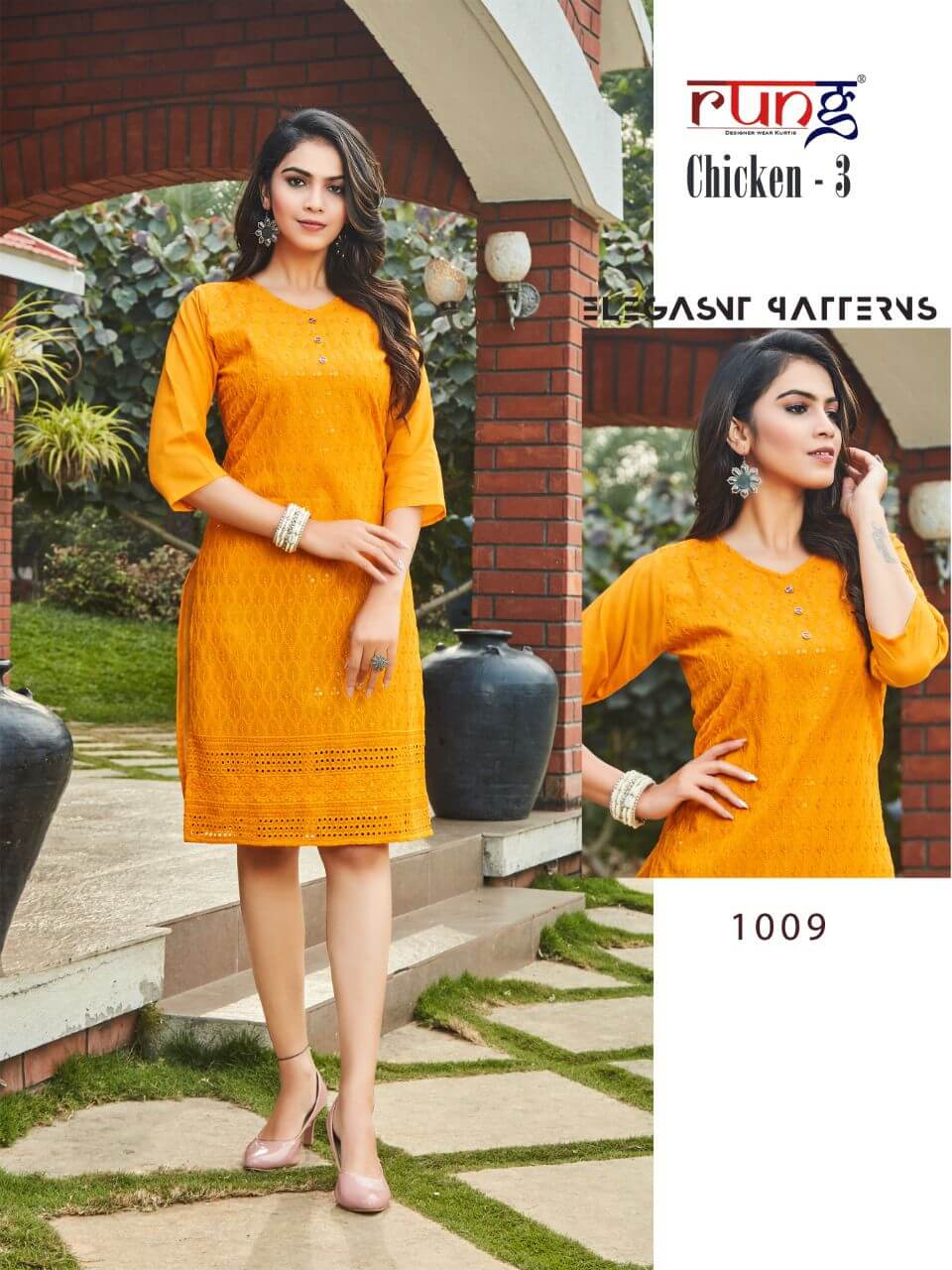 Rung Chicken Vol 3 Cotton Kurtis Wholesale Catalog, Buy Full Catalog of Rung Chicken Vol 3 Cotton Kurtis At Wholesale Price