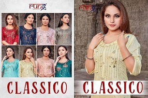 Rung Classico Modal Silk Kurtis wholesale catalog, Buy Full Catalog of Rung Classico Modal Silk Kurtis at wholesale Price