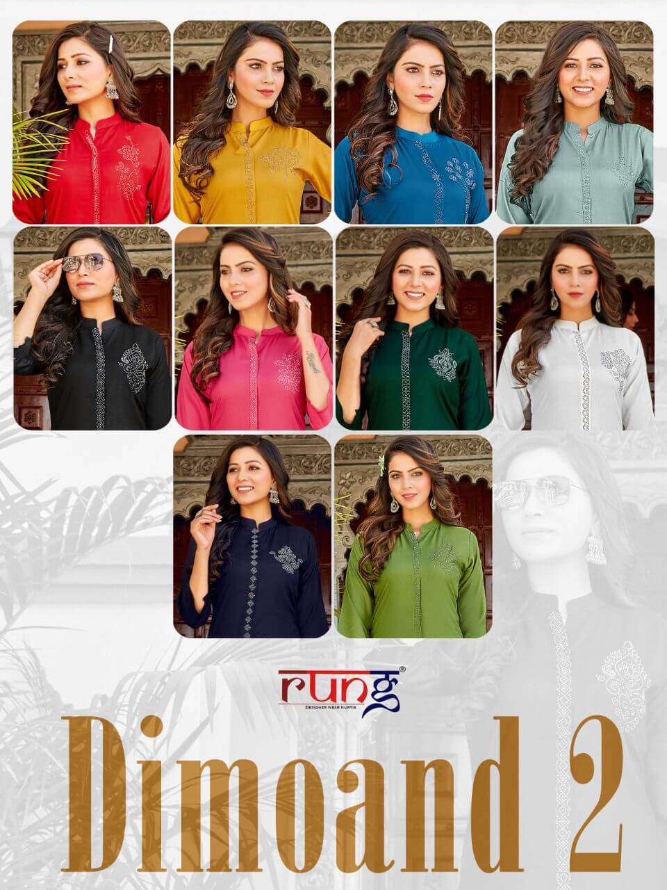 Rung Dimoand Vol 2 Rayon Kurtis Wholesale Catalog, Buy Full Catalog of Rung Dimoand Vol 2 Rayon Kurtis At Wholesale Price