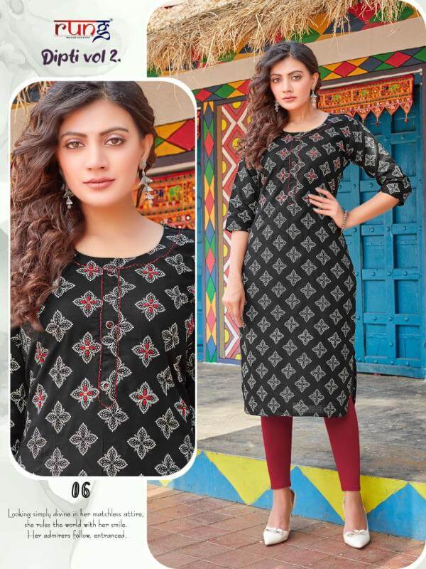 Rung Dipti Vol 2 Casual Wear Kurti In Wholesale Price. Purchase Full Catalog of Rung Dipti Vol 2 In Wholesale Price Online