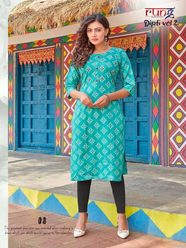 Rung Dipti Vol 2 Casual Wear Kurti In Wholesale Price. Purchase Full Catalog of Rung Dipti Vol 2 In Wholesale Price Online