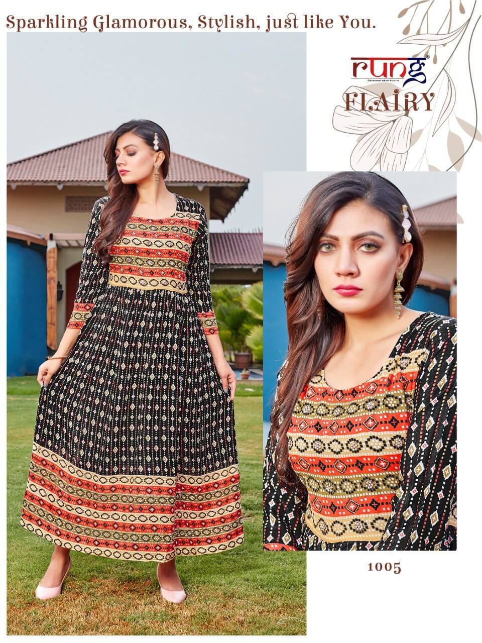 Rung Flairy Gown Catalog In Wholesale Price. Purchase Full Catalog of Rung Flairy Catalog in Wholesale Rate