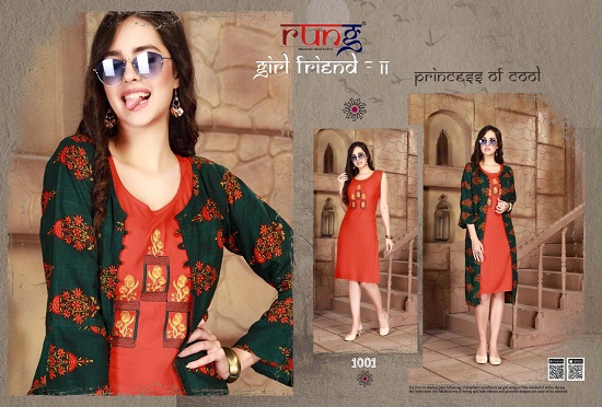 Rung Girl Friend Vol 2 Kurtis wholesale Catalogue