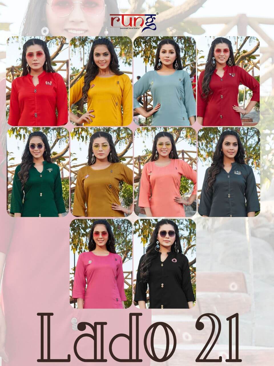 Rung Lado Vol 21 Rayon Kurtis Wholesale Catalog, Buy Full Catalog of Rung Lado Vol 21 Rayon Kurtis At Wholesale Price