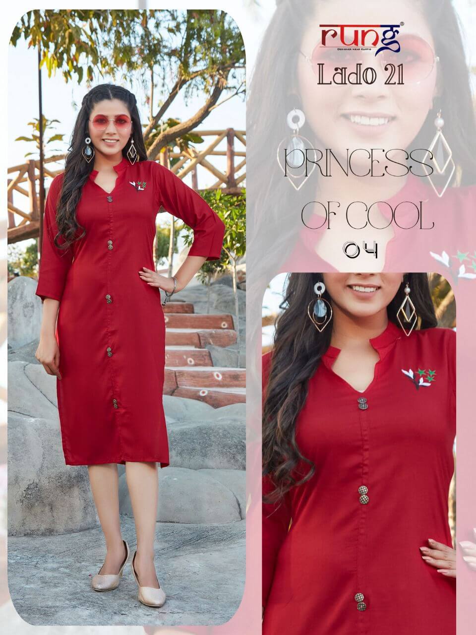 Rung Lado Vol 21 Rayon Kurtis Wholesale Catalog, Buy Full Catalog of Rung Lado Vol 21 Rayon Kurtis At Wholesale Price