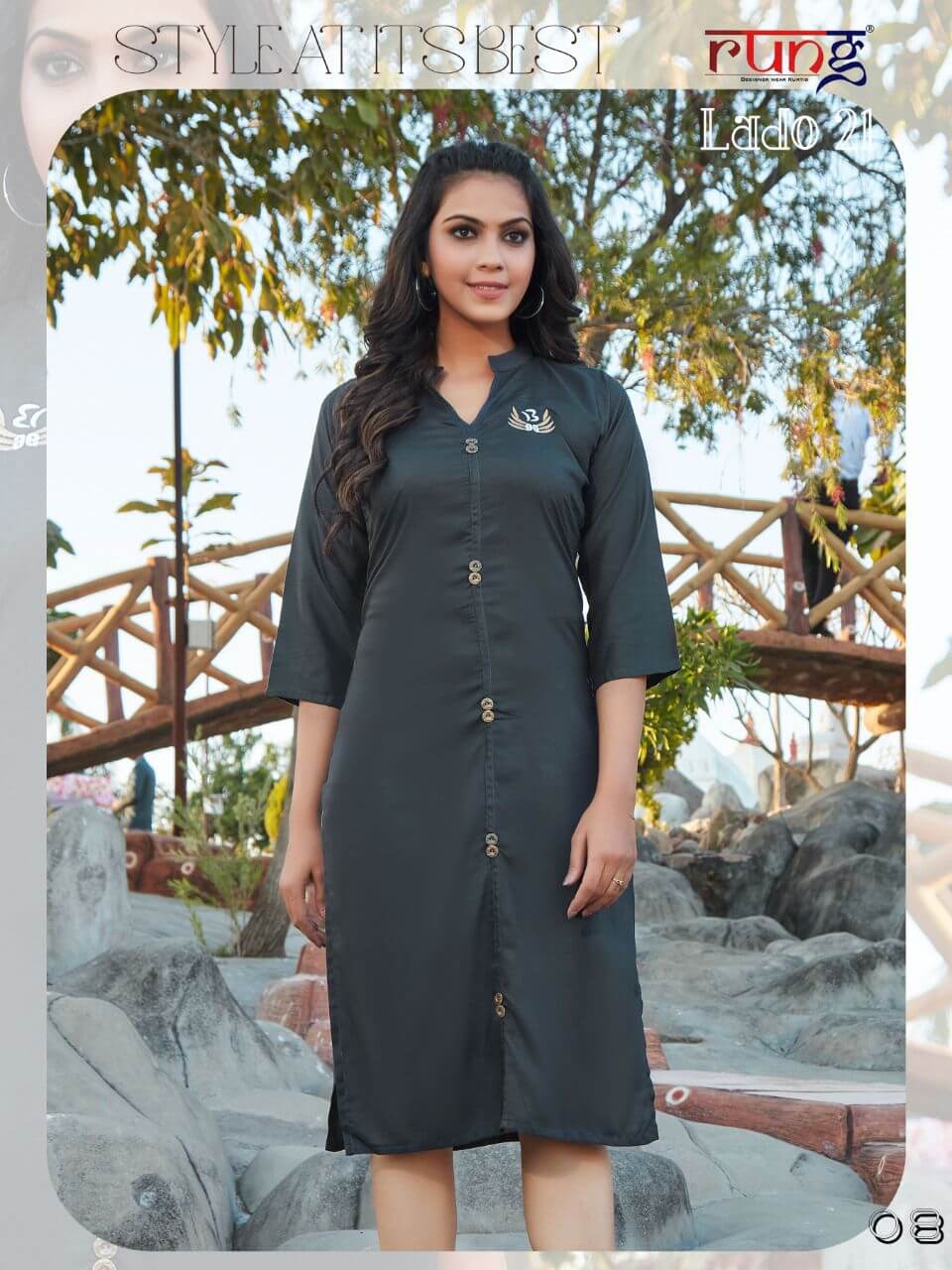 Rung Lado Vol 21 Rayon Kurtis Wholesale Catalog, Buy Full Catalog of Rung Lado Vol 21 Rayon Kurtis At Wholesale Price