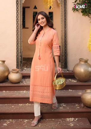 S4U Schiffli Kurtas Wholesale Collection, Buy Full Catalog of S4U Schiffli Kurtas At Wholesale Price