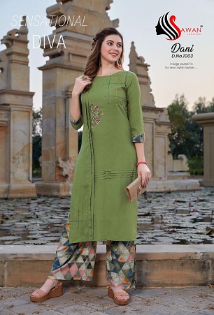 Sawan Dani 10 Kurti Plazzo Wholesale Collection, Buy Full Catalog of Sawan Dani 10 Kurti Plazzo At Wholesale price