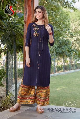 Sawan Dani 10 Kurti Plazzo Wholesale Collection, Buy Full Catalog of Sawan Dani 10 Kurti Plazzo At Wholesale price