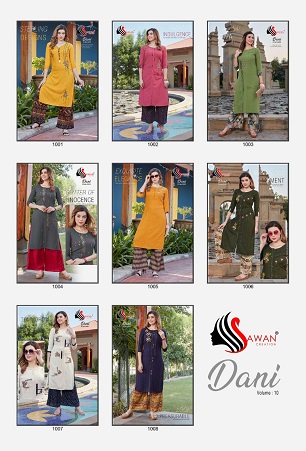 Sawan Dani 10 Kurti Plazzo Wholesale Collection, Buy Full Catalog of Sawan Dani 10 Kurti Plazzo At Wholesale price