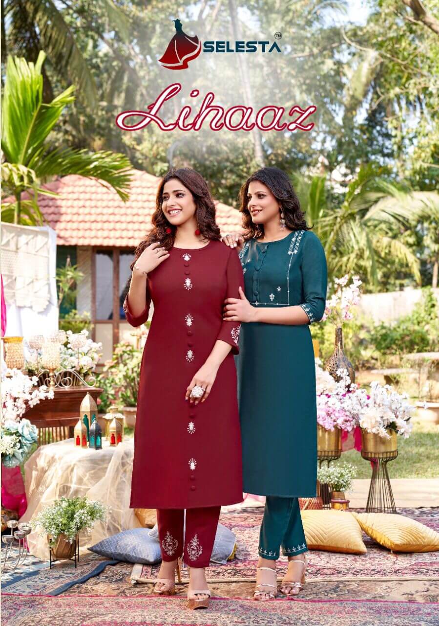 Selesta Lihaaz Kurti With Pant Set Catalog In Wholesale Price