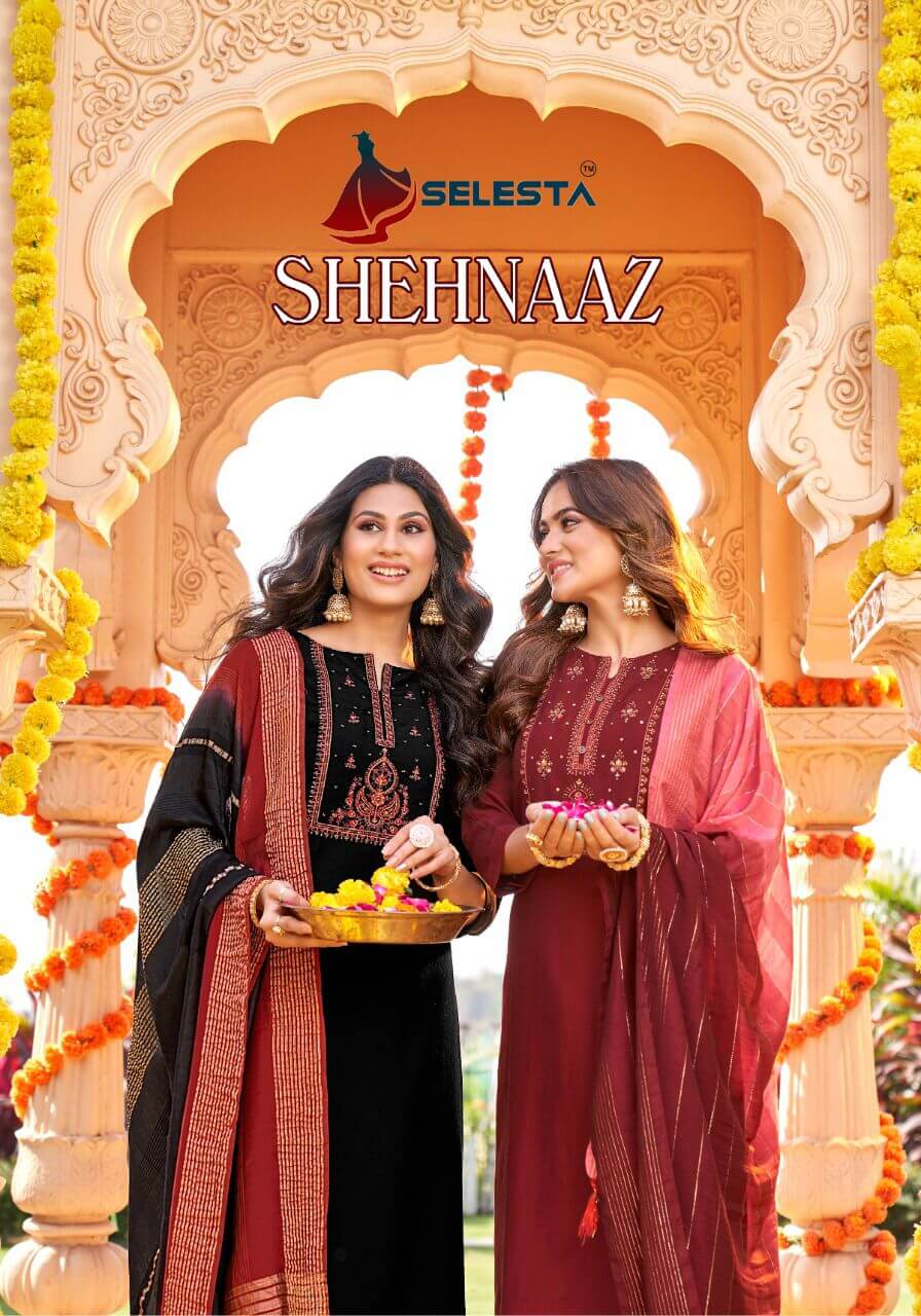 Selesta Shehnaaz Kurti With Dupatta Catalog In Wholesale Price. Purchase full catalog of Selesta Shehnaaz In Wholesale Price Online