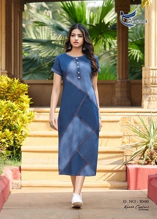 Seriema Kumb Capture Funky Look Denim Kurtis wholesale catalog, Buy Full catalog Of Seriema Kumb Capture Funky Look Denim Kurtis At wholesale Price