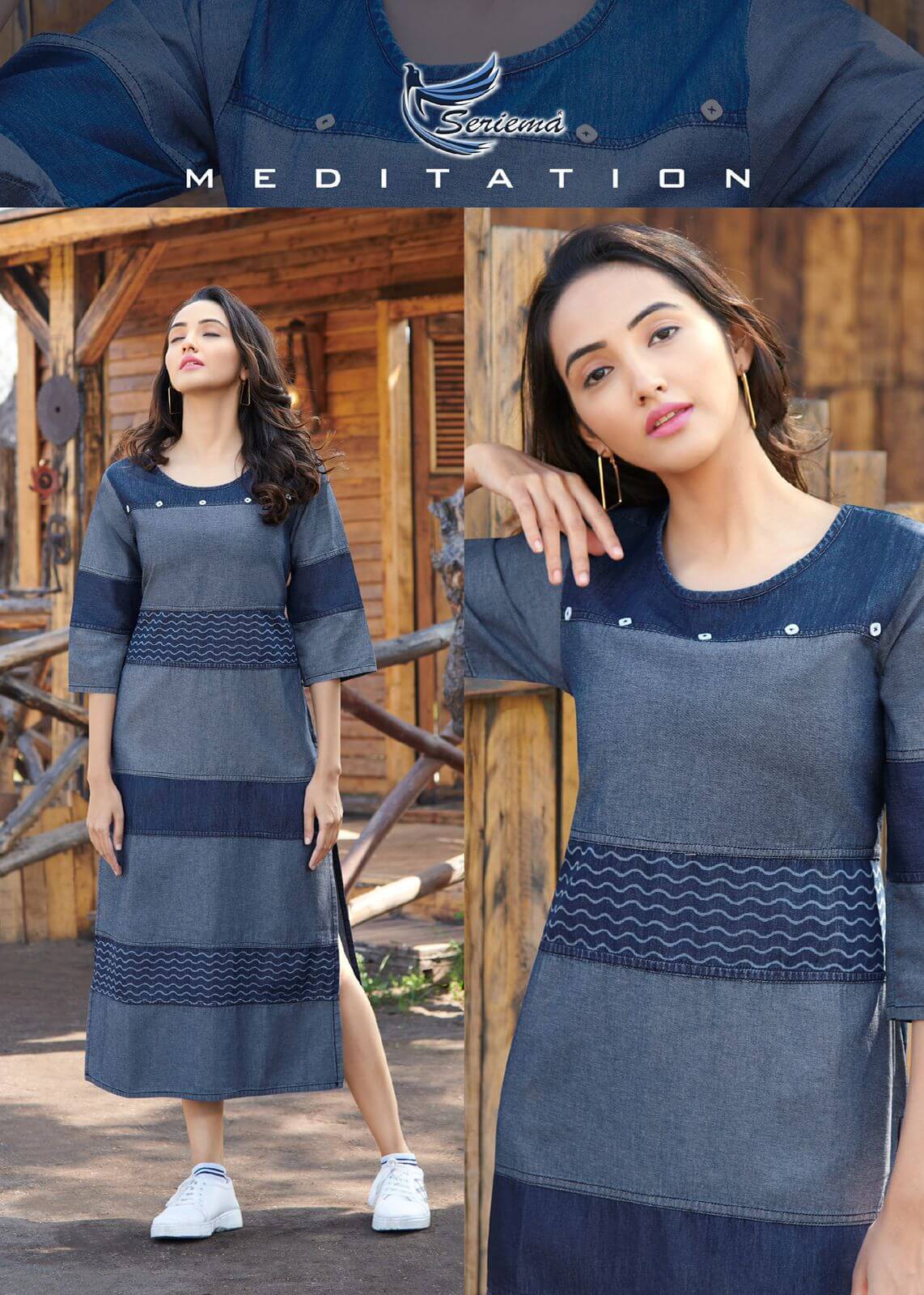 Seriema Kumb Classy Denim Kurti Catalog In Wholesale Price. Purchase Full Catalog of Seriema Kumb Classy In Wholesale Price online