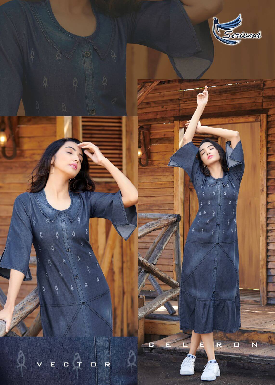 Seriema Kumb Classy Denim Kurti Catalog In Wholesale Price. Purchase Full Catalog of Seriema Kumb Classy In Wholesale Price online