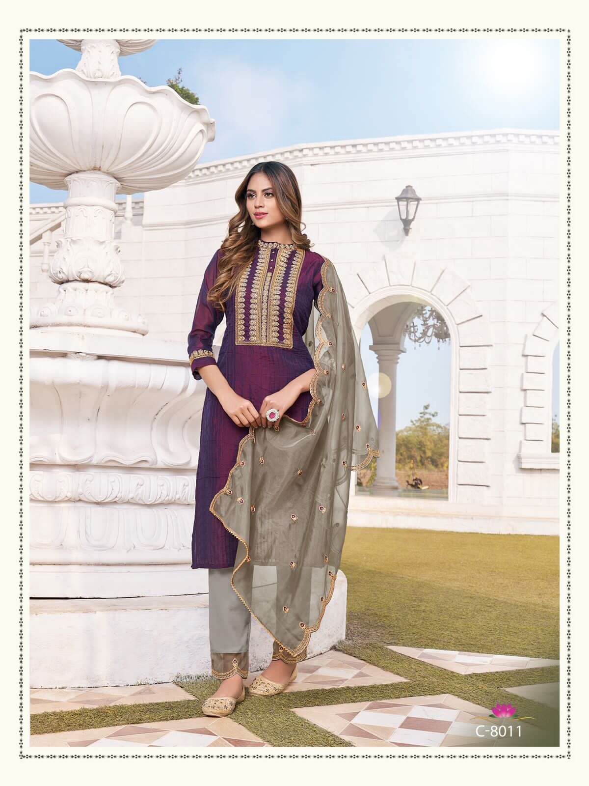 RT Chanderi Kurtis Pant Dupatta Set Wholesale Catalog, Buy Full Catalog of RT Chanderi Kurtis Pant Dupatta Set At Wholesale Price