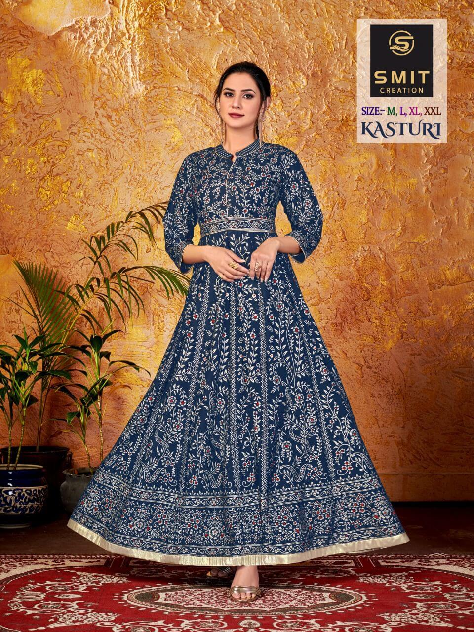 Smit Kasturi Ladies Gown Catalog In Wholesale Price. Purchase Full Catalog of Smit Kasturi In Wholesale Price Online