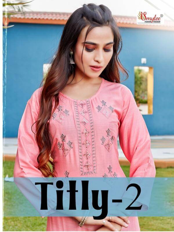 Smylee Titly Vol 2 Embroidery Kurti Catalog In Wholesale Price