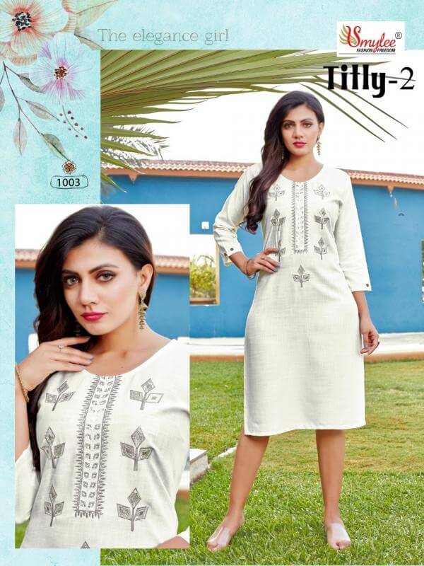 Smylee Titly Vol 2 Embroidery Kurti Catalog In Wholesale Price. Purchase Full Catalog of Smylee Titly Vol 2 In Wholesale Price Online