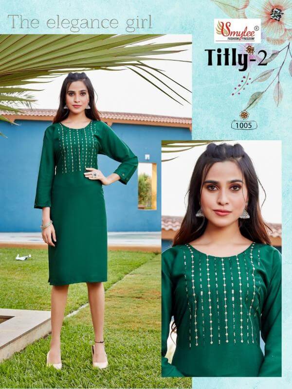 Smylee Titly Vol 2 Embroidery Kurti Catalog In Wholesale Price. Purchase Full Catalog of Smylee Titly Vol 2 In Wholesale Price Online