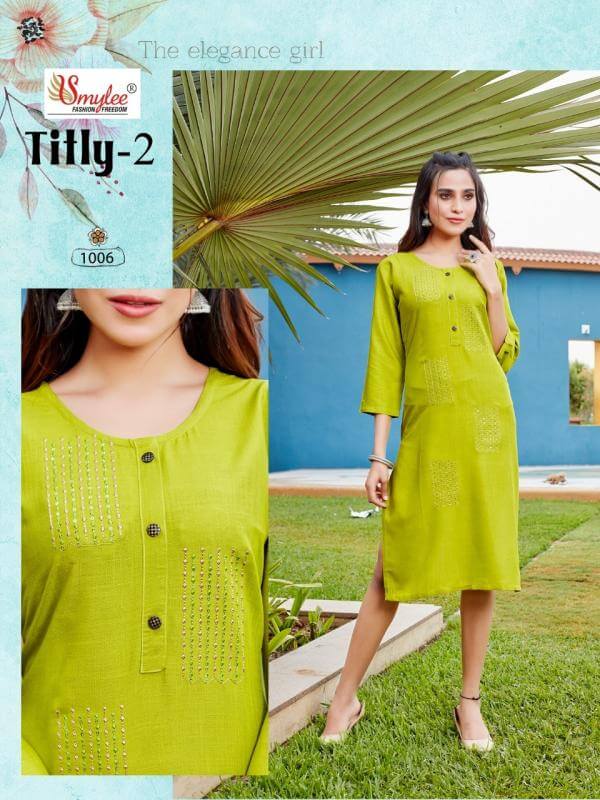 Smylee Titly Vol 2 Embroidery Kurti Catalog In Wholesale Price. Purchase Full Catalog of Smylee Titly Vol 2 In Wholesale Price Online