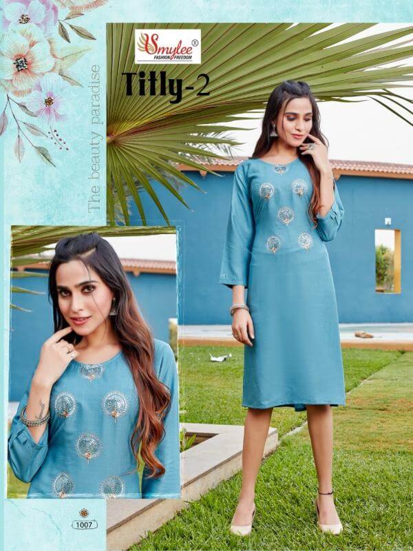 Smylee Titly Vol 2 Embroidery Kurti Catalog In Wholesale Price. Purchase Full Catalog of Smylee Titly Vol 2 In Wholesale Price Online