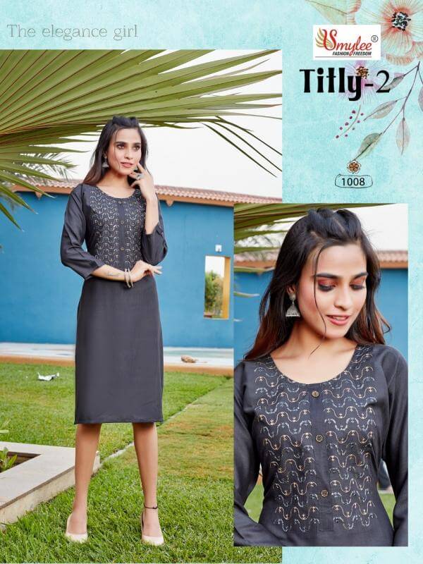 Smylee Titly Vol 2 Embroidery Kurti Catalog In Wholesale Price. Purchase Full Catalog of Smylee Titly Vol 2 In Wholesale Price Online