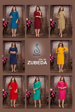 Suvesh Zubeda Vol 5 Fancy Kurtis Wholesale Catalog, Buy Full Catalog of Suvesh Zubeda Vol 5 Fancy Kurtis At Wholesale Price