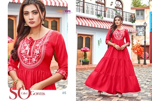 Tips And Tops Mora 3 Long Kurti Wholesale Catalog, Buy Full Catalog of Tips And Tops Mora 3 Long Kurti At Wholesale Price