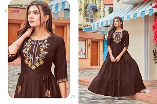 Tips And Tops Mora 3 Long Kurti Wholesale Catalog, Buy Full Catalog of Tips And Tops Mora 3 Long Kurti At Wholesale Price