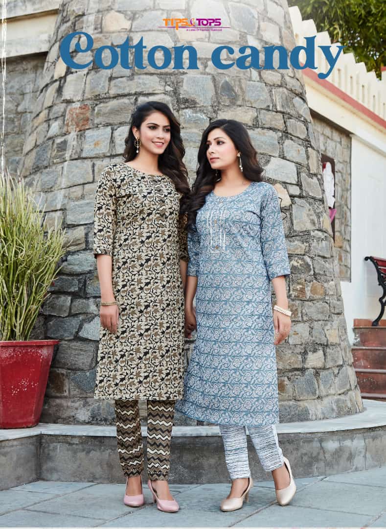 Tips And Tops Cotton Candy Kurtis Pants Wholesale Collection, Buy Full Catalog of Tips And Tops Cotton Candy Kurtis Pants At Wholesale Price