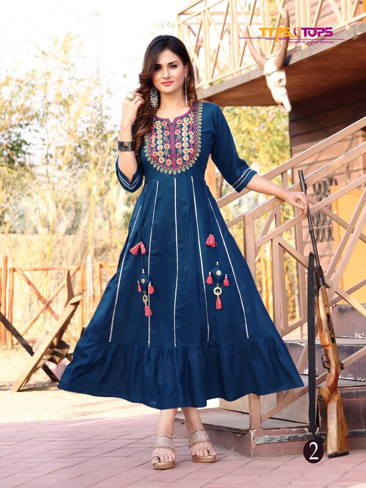 Tips And Tops Label Vol 1 Partywear Kurtis Wholesale Catalog, Buy Full Catalog of Tips And Tops Label Vol 1 Partywear Kurtis At Wholesale Price