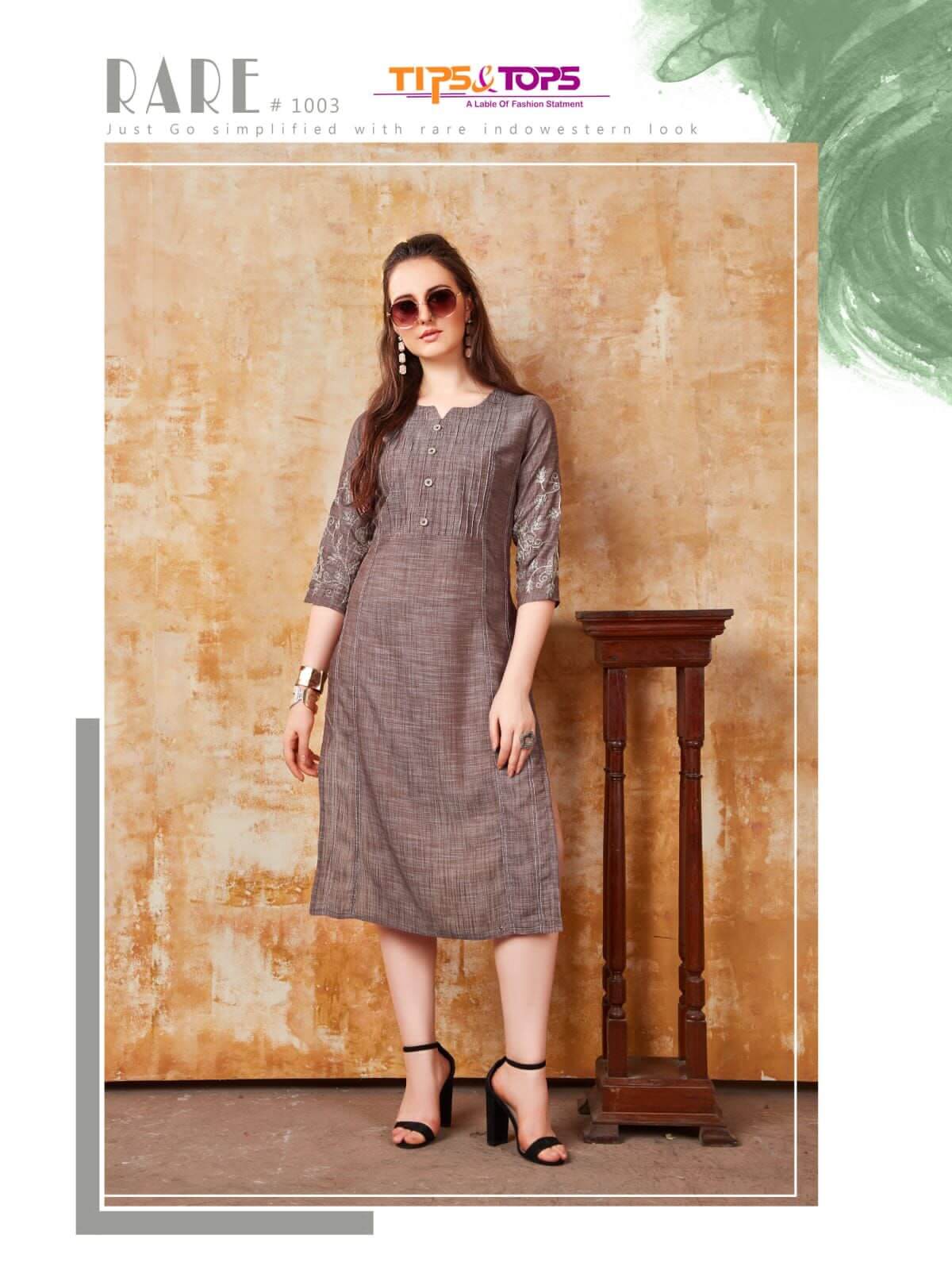 Tips And Tops Madame Rayon Kurtis Wholesale Catalog. Purchase Full Catalog Of Rayon Kurtis In Wholesale Price Onlile