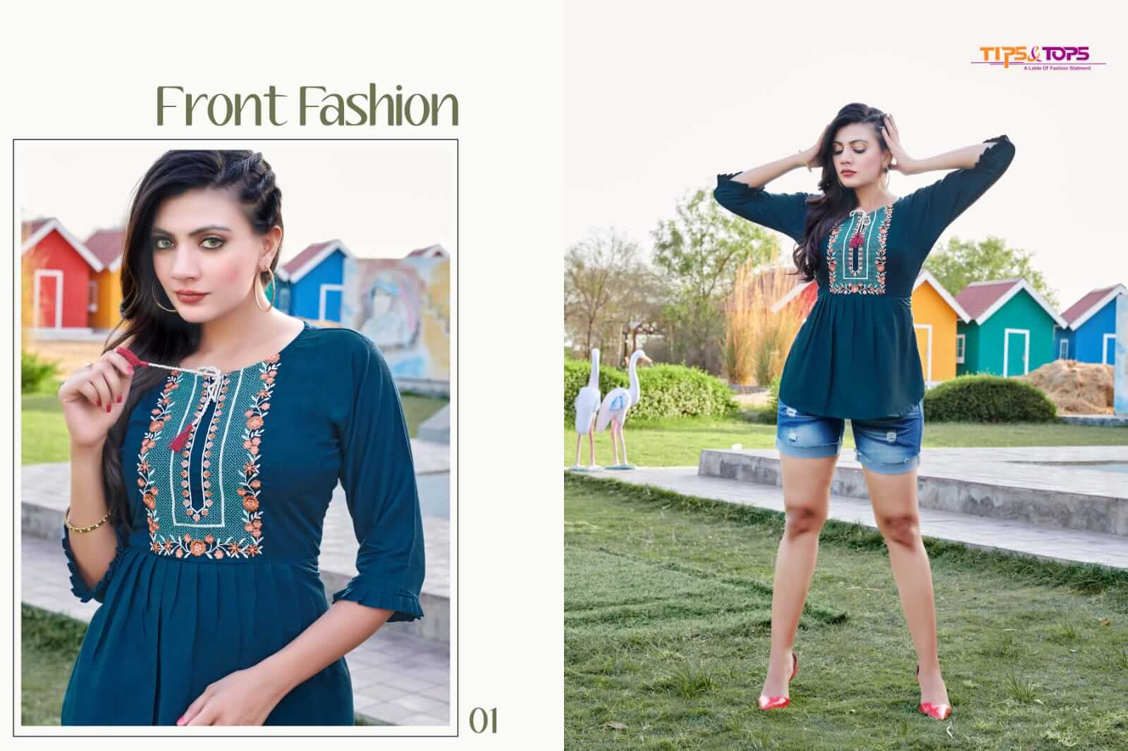 Tips And Tops Pulpy Vol 7 Western Top Wholesale Catalog. Purchase Full Catalog of Ladies Western Tops In Wholesale Price Online