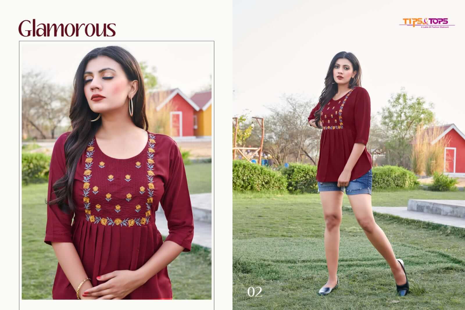 Tips And Tops Pulpy Vol 7 Western Top Wholesale Catalog. Purchase Full Catalog of Ladies Western Tops In Wholesale Price Online