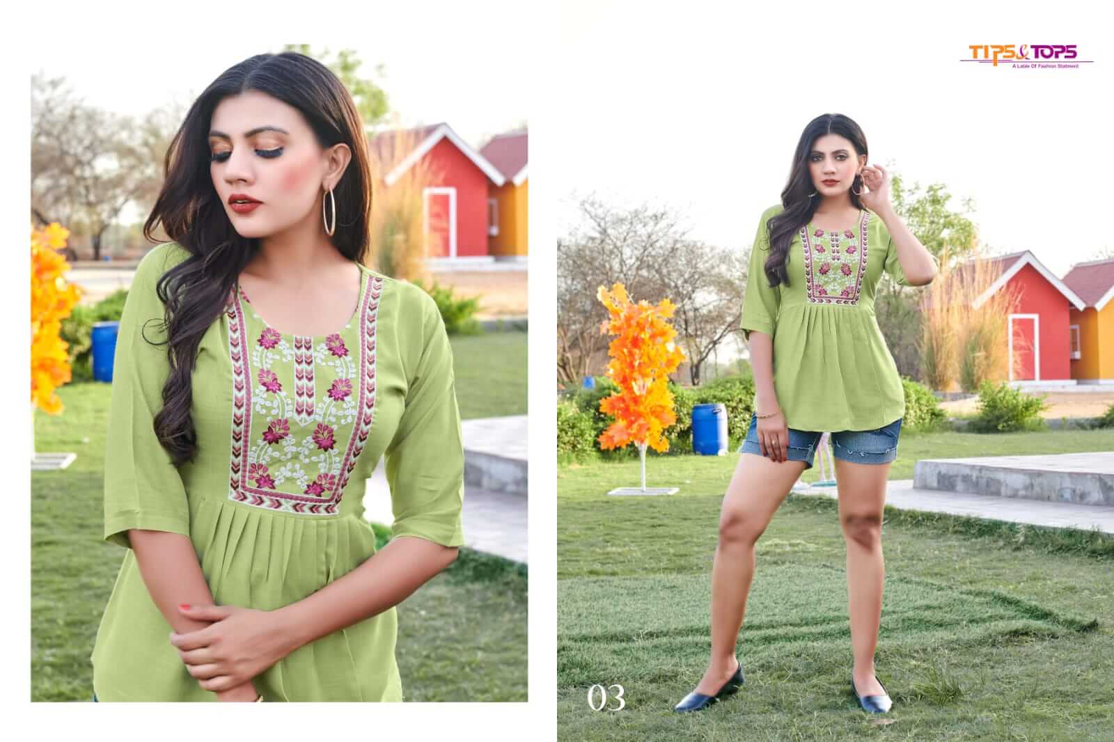 Tips And Tops Pulpy Vol 7 Western Top Wholesale Catalog. Purchase Full Catalog of Ladies Western Tops In Wholesale Price Online