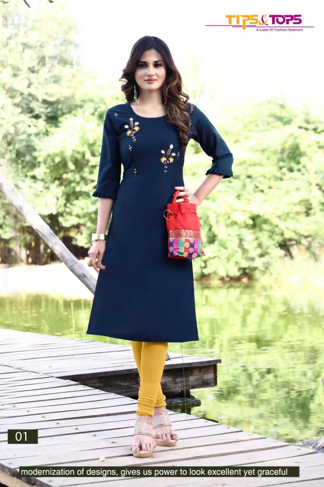 Tips And Tops Resham Vol 7 Party Wear Kurtis Wholesale Catalog. Purchase Full Catalog of Party Wear Kurtis In Wholesale Price Online