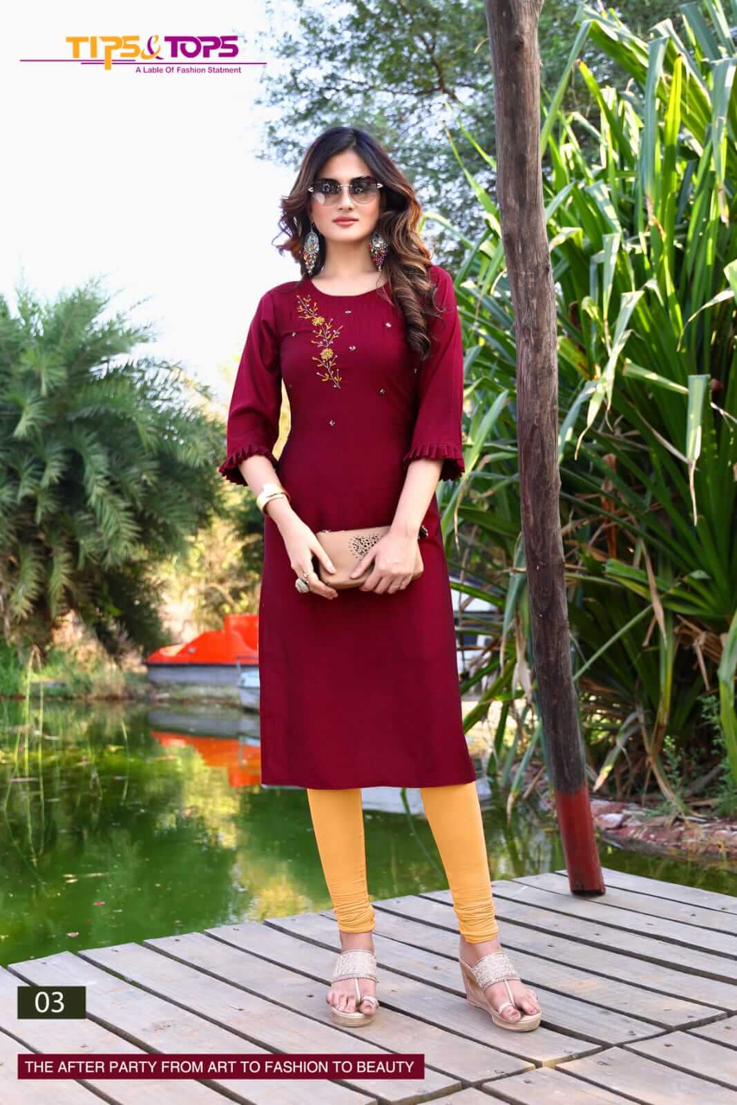 Tips And Tops Resham Vol 7 Party Wear Kurtis Wholesale Catalog. Purchase Full Catalog of Party Wear Kurtis In Wholesale Price Online