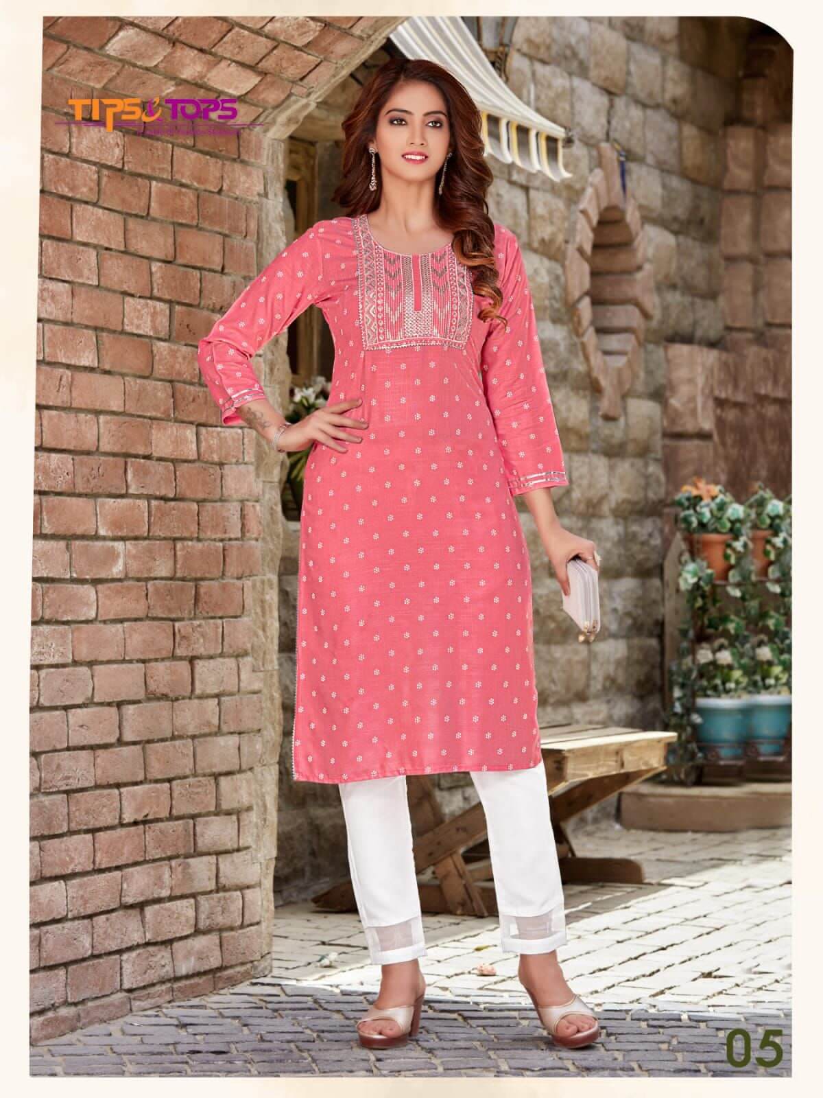 Tips And Tops Satrangi Party Wear Kurti With Pant Wholesale Catalog. Purchase Full Catalog of Party Wear Kurti With Pant In Wholesale Price Online