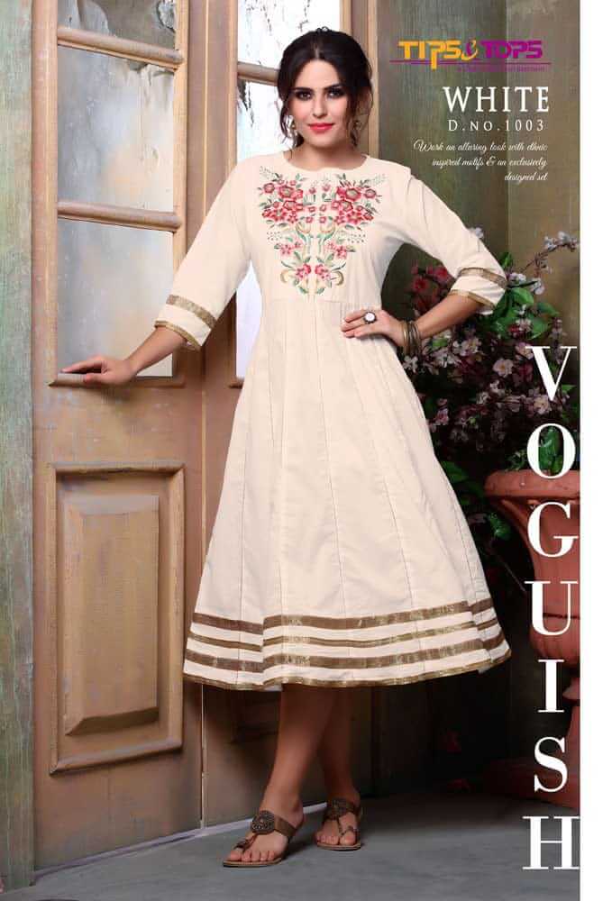 Tips And Tops White Partywear Gown Catalog In Wholesale Price, Purchase Full Catalog of Tips And Tops White In Wholesale Price Online