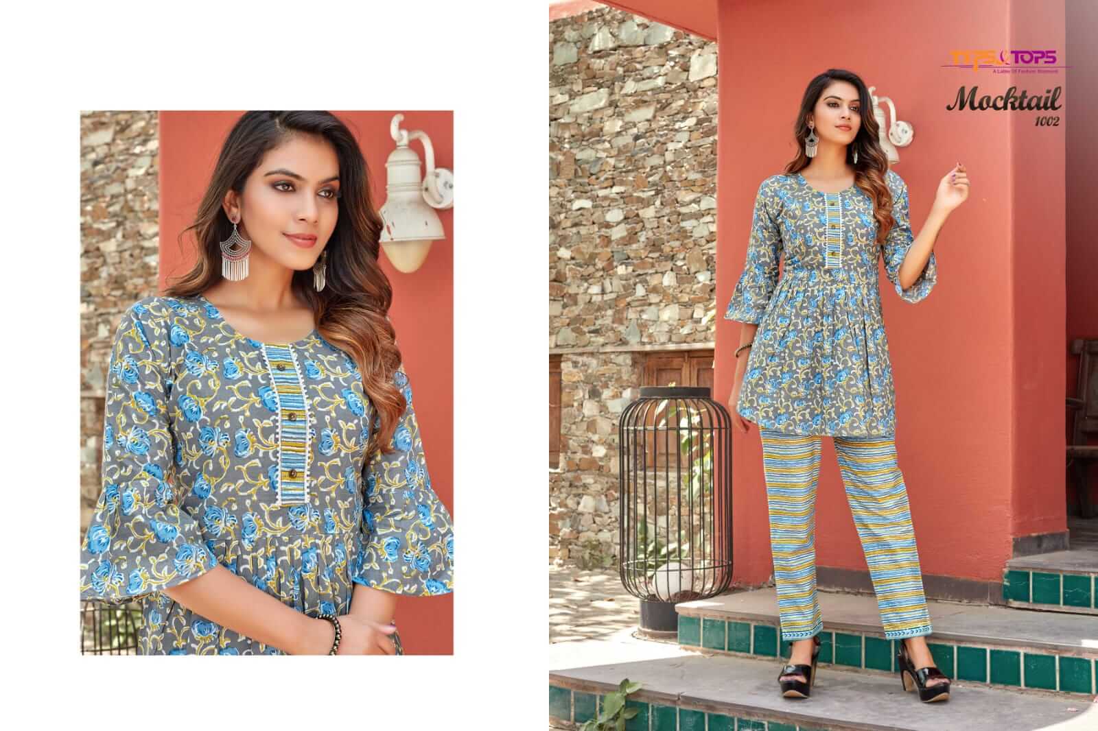 Tips And Tops Mocktail Fancy Kurti With Bottom Catalog In Wholesale Price. Purchase Full Catalog of Tips And Tops Mocktail In Wholesale Price Online