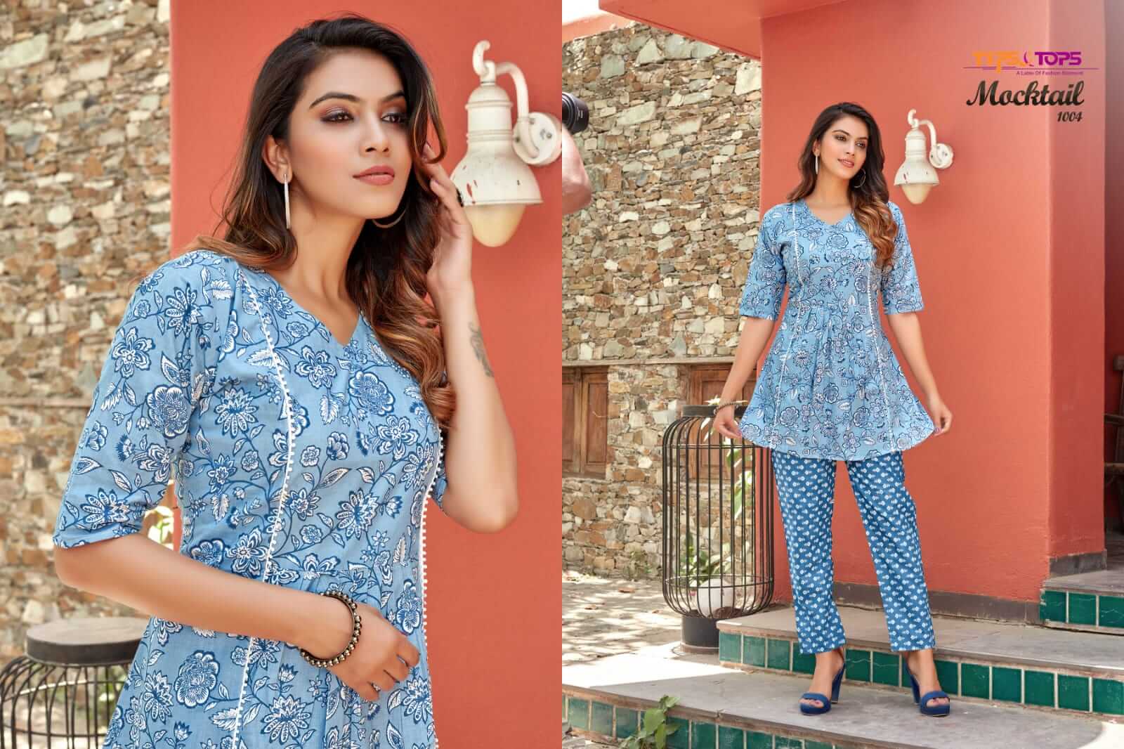 Tips And Tops Mocktail Fancy Kurti With Bottom Catalog In Wholesale Price. Purchase Full Catalog of Tips And Tops Mocktail In Wholesale Price Online